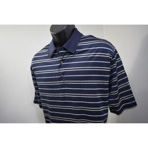 Brooks Brothers Country Club Golf Polo Striped Performance Knit Mens Size Large